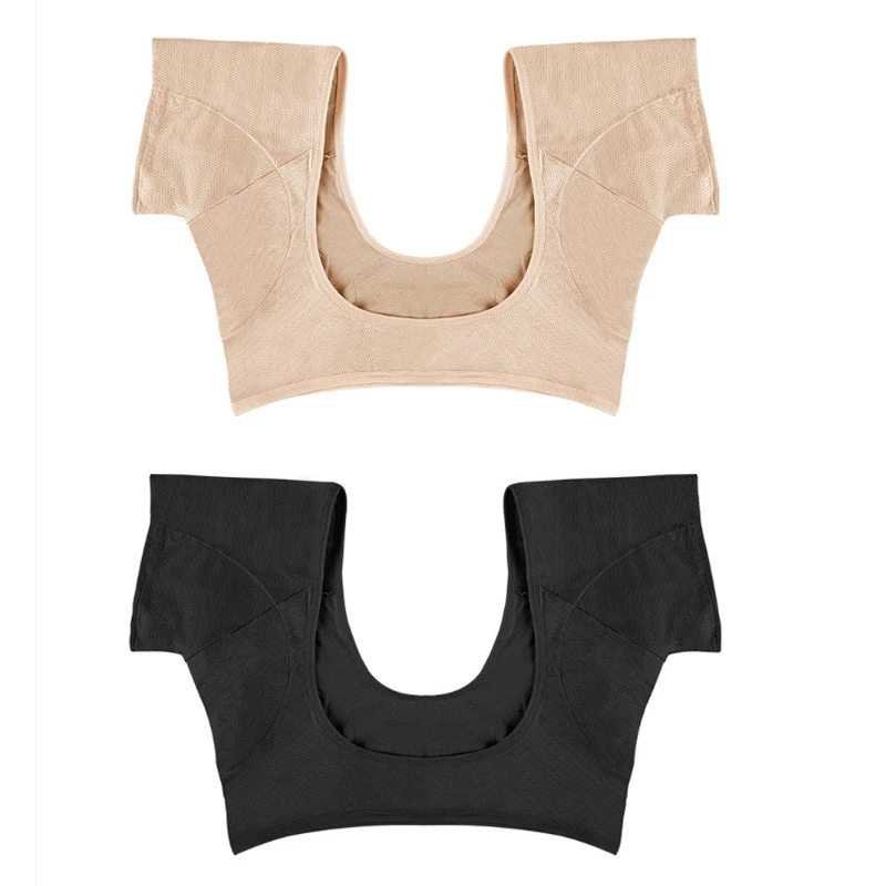 Vestiti che assorbono il sudore di alta qualità Maglia ultrasottile Gilet avvolgente per il torace ad asciugatura rapida A prova di sudore Ascelle Cuscinetti per il sudore T-shirt da donna