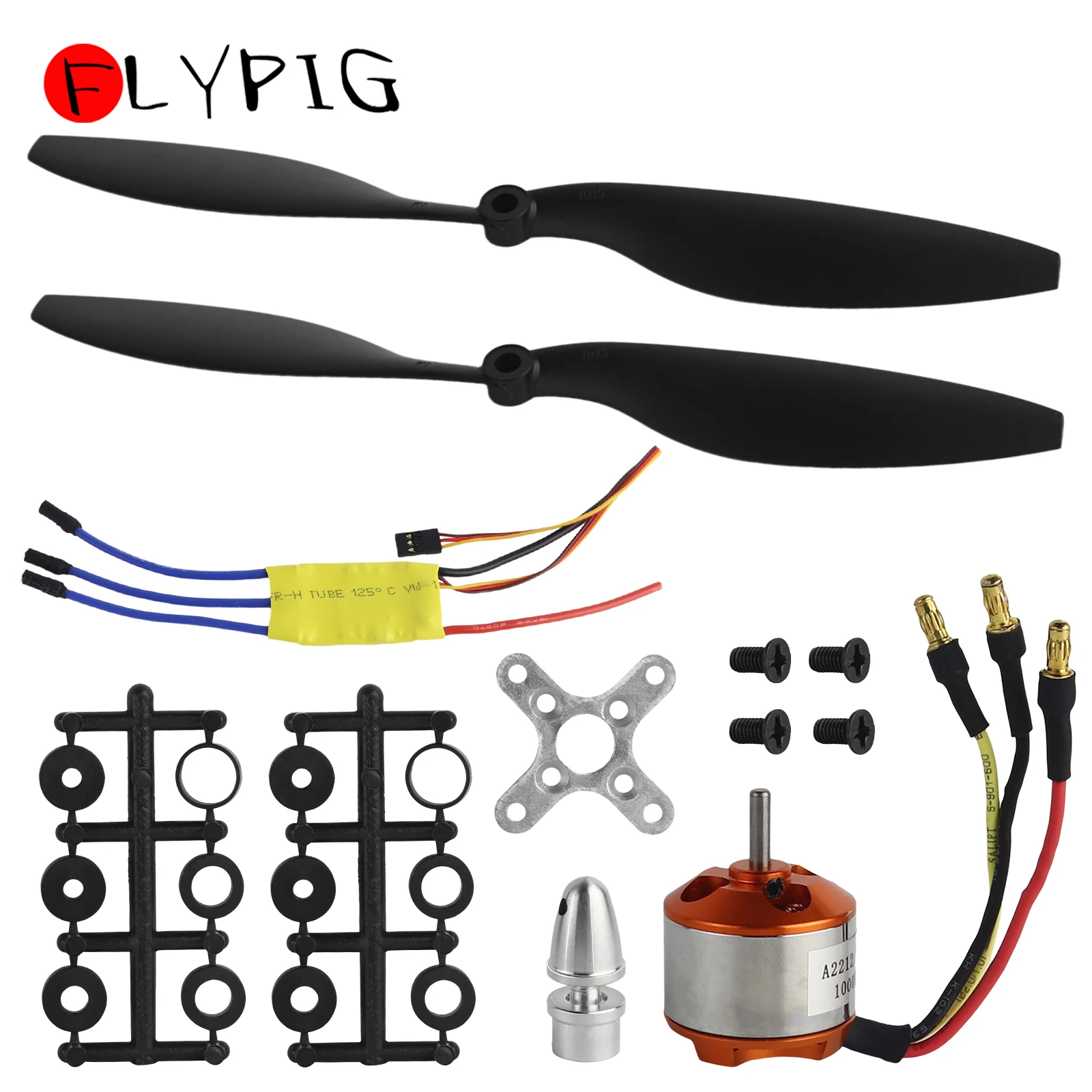 A2212 Motor tanpa sikat 1000KV, Quadcopter Multiroto tanpa sikat 30A ESC 1045Prop Quad-Rotor untuk pesawat RC DIY