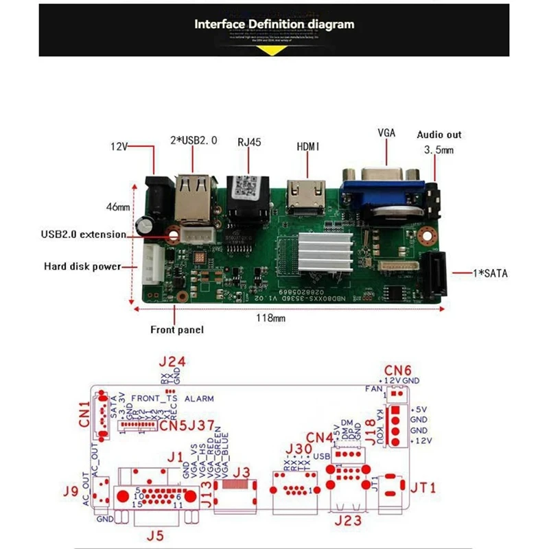 セキュリティ保護用デジタルビデオレコーダー,4K, 16チャンネル,nvr,マザーボード,顔サポート,ヒューマノイド検出,p2p,cctv