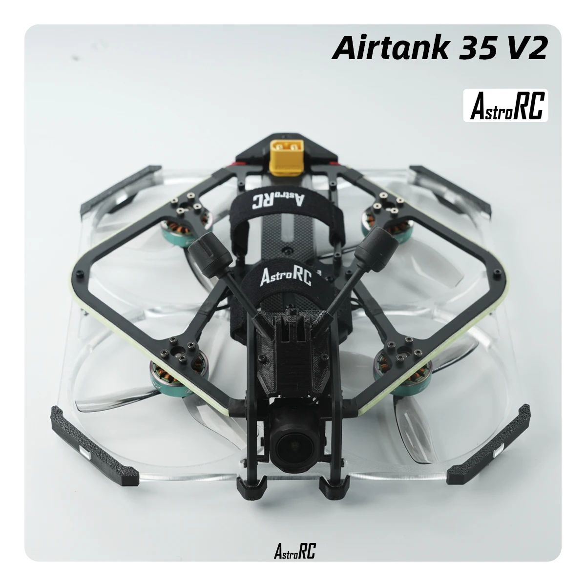 [3.5-Inch Complete RC Flight Kit] AIRTANK 35 V2 Upgraded Ducted Quad with Protective Prop Guards by AstroRC