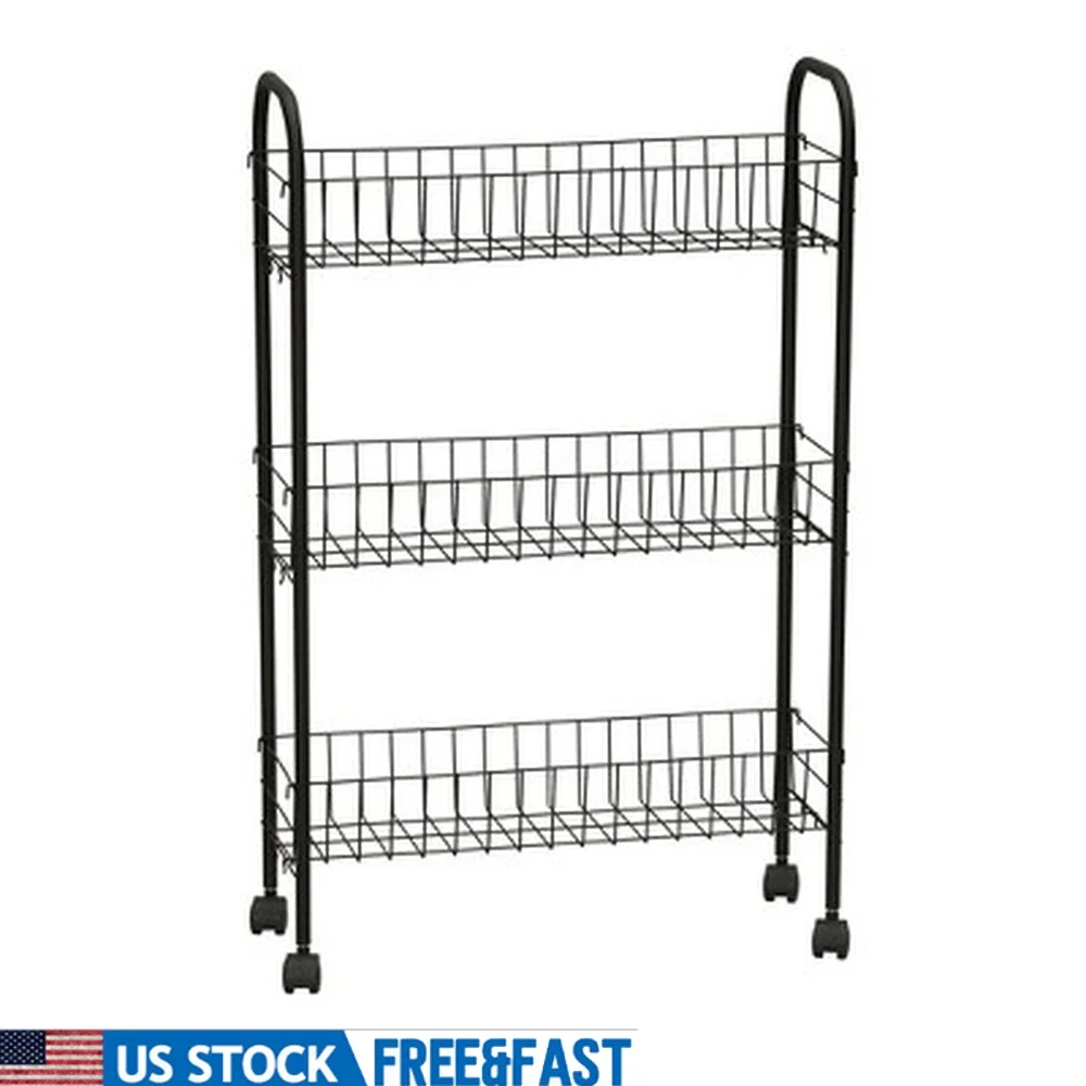

Тонкая тележка для белья с 3 полками, портативная стальная стойка для хранения, органайзер, легкая мобильность, стирка, кухня, ванная комната, офис