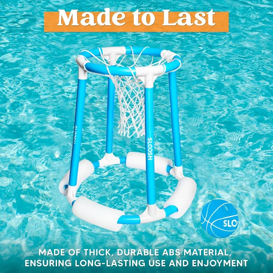Ensemble de canapés de basket-ball de piscine, jeu de piscine de basket-ball flottant, jouets de flotteurs de natation avec pompe à balles, jouet de jeu d'eau en plein air d'été