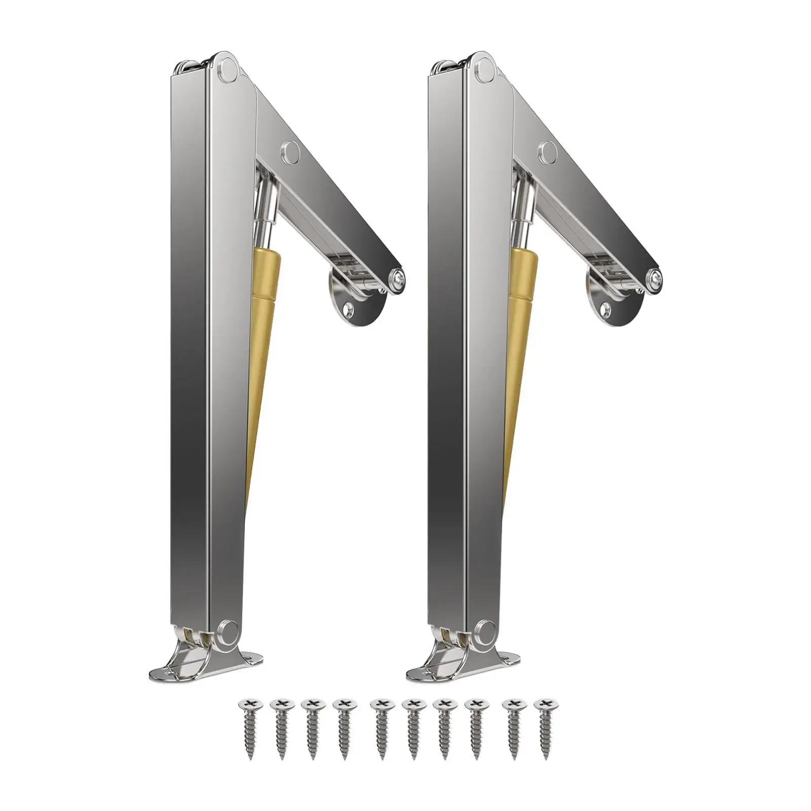 2x แก๊ส Struts ประตูตู้เฟอร์นิเจอร์สังกะสีอัลลอยด์ Trailer Lift บานพับ