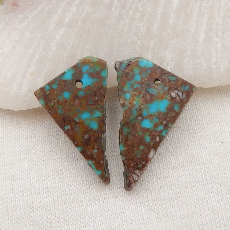 

Semiprecious Natural Stone Turquoise Nugget Earring Bead 20x13x3mm 2g Fashion Jewelry Accessories