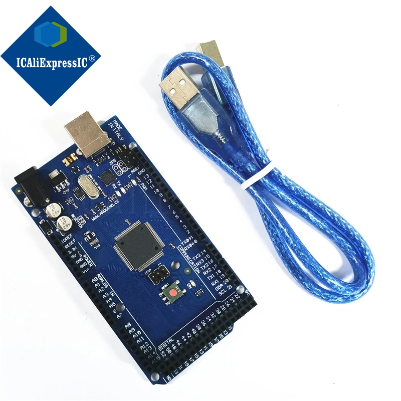 Mega 2560 R3 Mega2560 REV3 Совет ATmega2560-16AU + кабель USB ATMEGA16U2 совместимый версии для Arduino Mega 2560 r3 в наличии