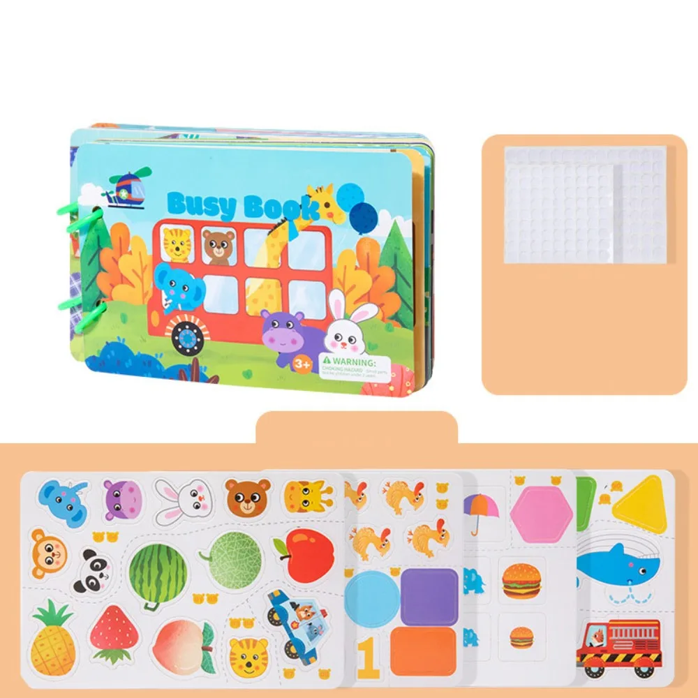 

Repeated Pasting Montessori Quiet Busy Book Color Classification Education Cognition DIY Paste Material Kit DIY Cartoon