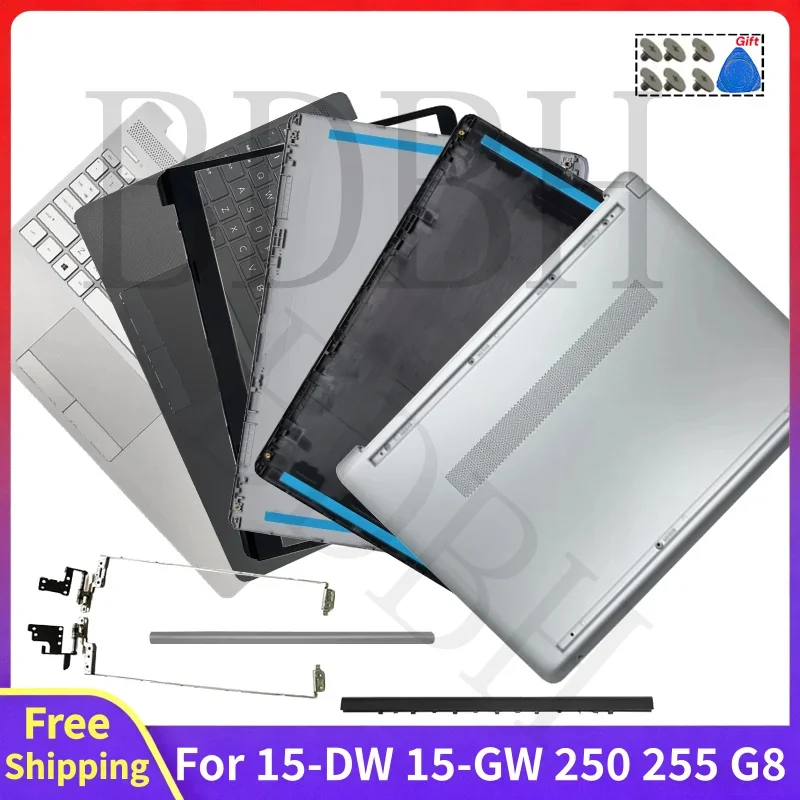Replace Case For 15-DW 255 G8 250 G8 15-GW 15S-DU 15S-DR 15S-DY TPN-C139 New Rear Lid Top Case Front Bezel Palmrest Bottom Cover