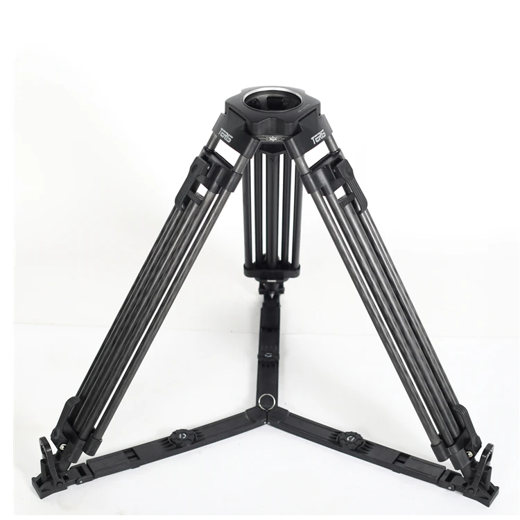 Teris TS1610CF professional camera support 100mm carbon fiber video tripod for camera camcorder shooting