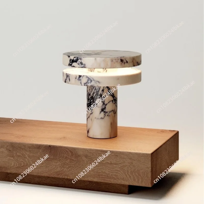 Modern marble table lamp designer model room living room hotel bedroom bedside golden decorative table lamp