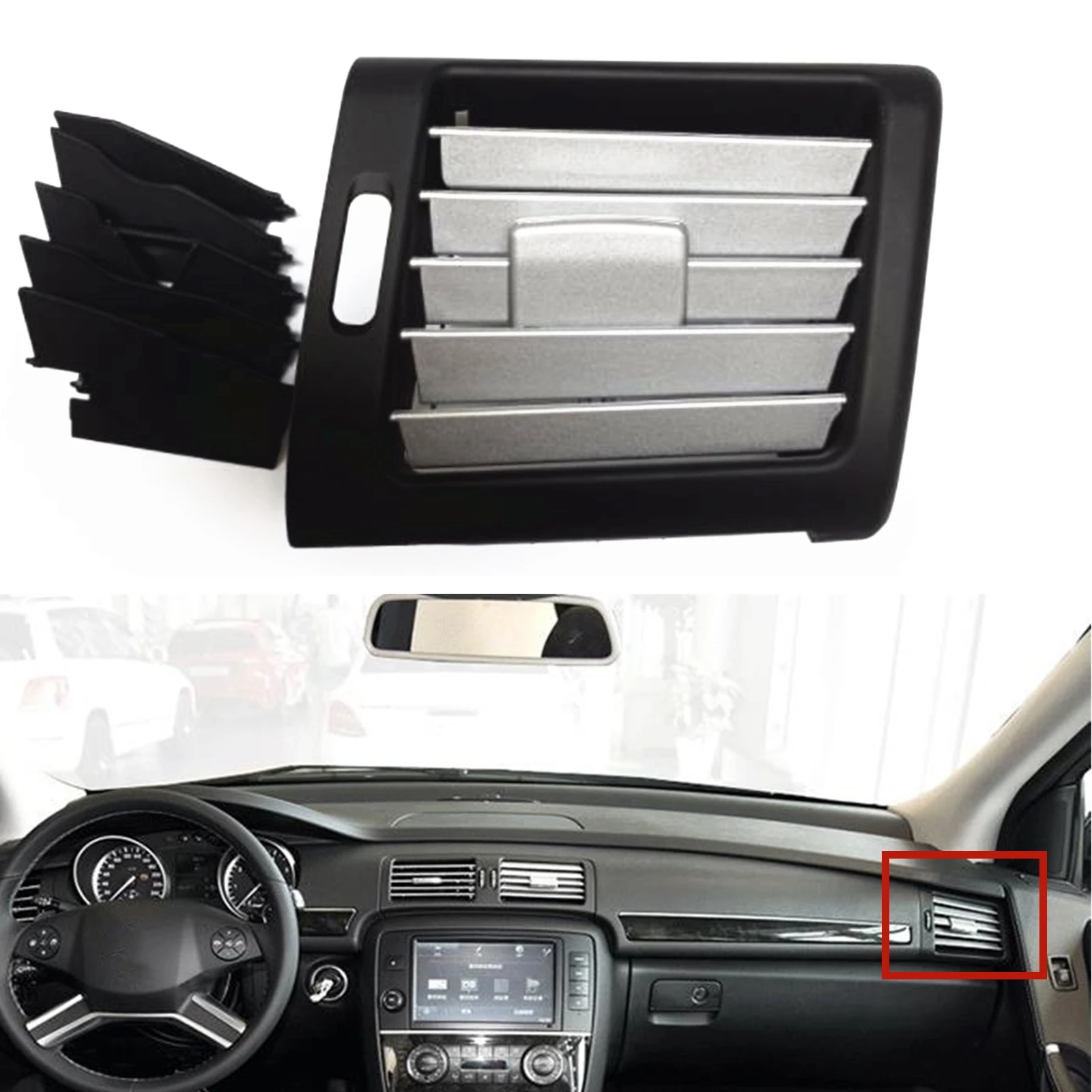 Front Dashboard A/C Outlet Air Vent Grill Dash Board Side Panel Grille For Mercedes-Benz R Class R300 W251 R350 R400 2006-2009