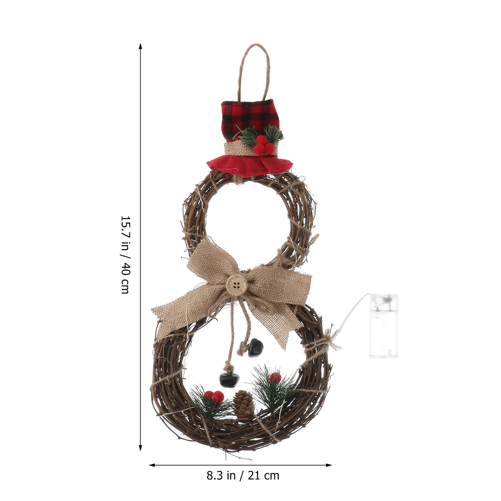 

2Pcs LED Door Decoration Xmas Wooden Christmas Door Wreath Xmas Led Wreath Material Home Party Hotel Fireplace