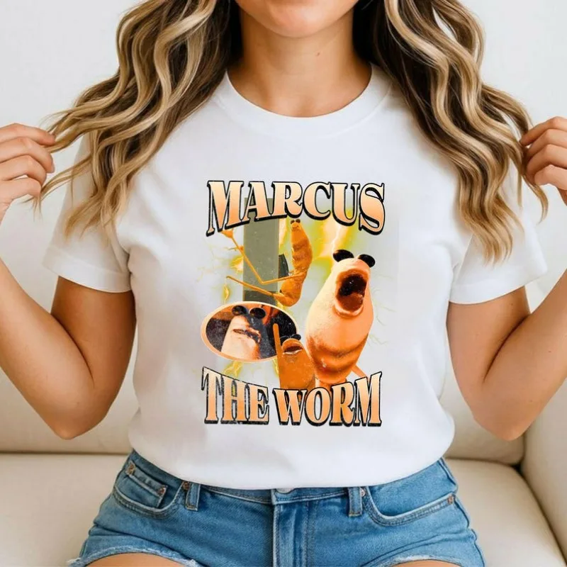 Marcus The Worm The Worm Robert Meme for Humor Lovers Unique Casual Gift Cotton Top All Seasons Casual Fashion Graphic T Shirts