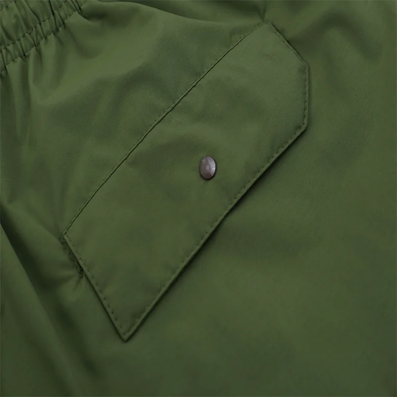 Green Fashion Shorts Men Women Badge Nylon Double Layer Lnner Mesh Shorts Casual Elastic Sports Shorts Basketball Pants