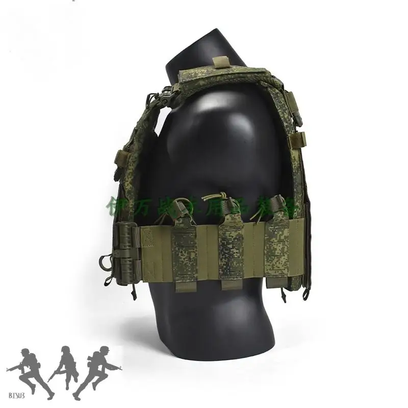 Tactical water repellent nylon laser cutting MOLLE Russian Little Green camouflage EMR tactical vest&backplate bag