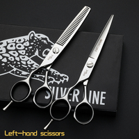 Left Handed Hair Scissors Professional High Quality 6.0 Inch Cutting Thinning Set Hairdressing Scissors Barber Shears