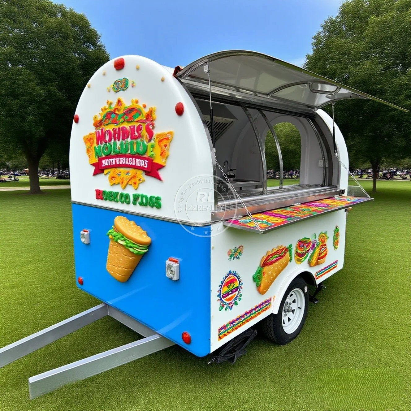 

Australia Standard Concession Trailer Mobile Food Truck Europe Standard Food cart for Park coffee shop Startups