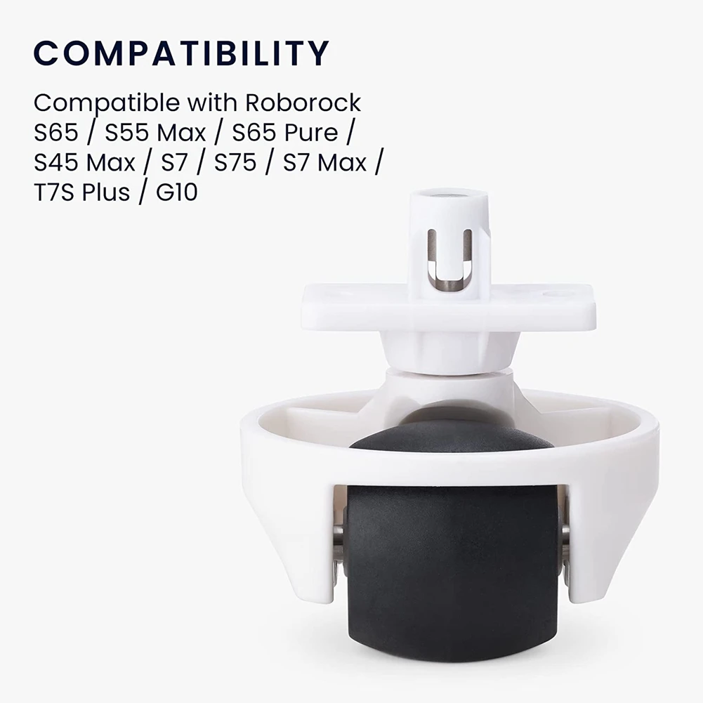 Roue avant de remplacement pour Xiaomi Roborock, dock et série S7 S65 S55 Max S65 Pure S45 Max S7 S75 S7 Max T7S Plus G10