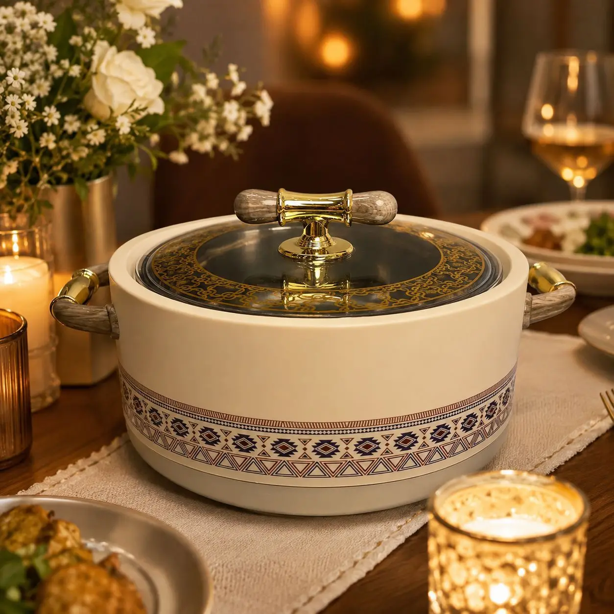 Retro gold-painted Food warmer Cross-border hot-selling stainless steel fresh-keeping box Light luxury high value thermal