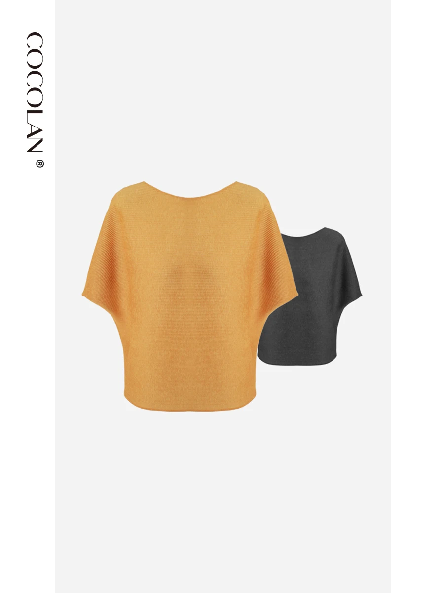 

Summer New Women's Knitted ort Sve T-irt Casual Loose Fit Pure Color Polyester Fabric round Ne ort Length