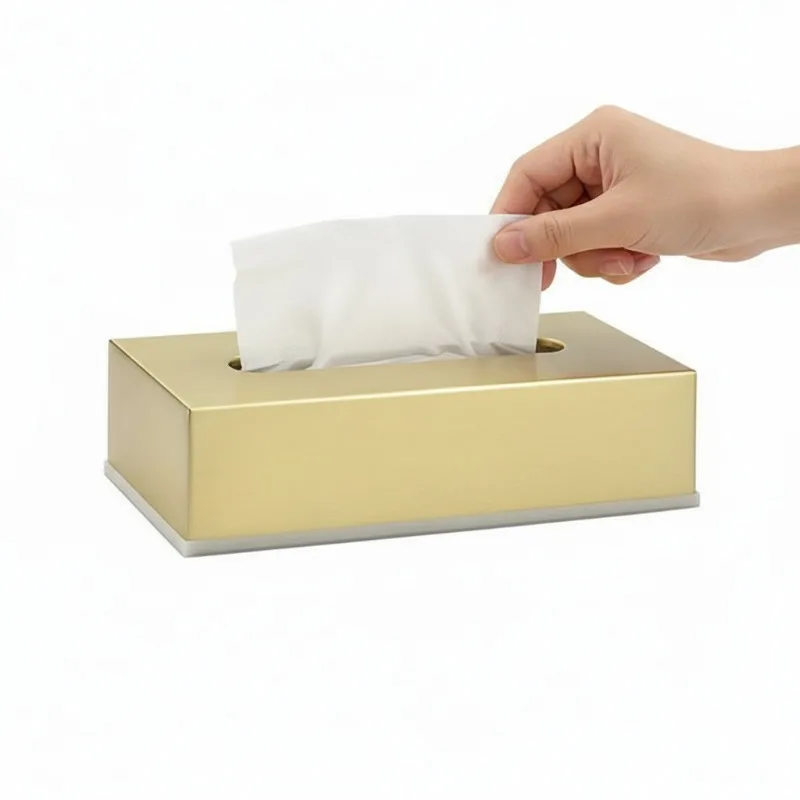304 stainless steel tissue box household living room gold light luxury high-end napkin