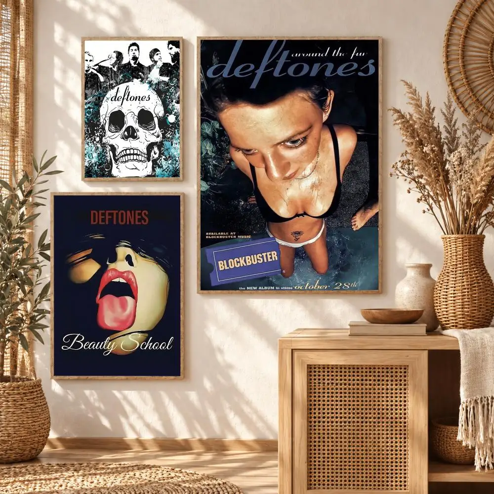 Nu Metal Rock Band D-Deftones Poster Premium Modern Waterproof Wall Art Pictures for Bedroom Living Room Bar Decor