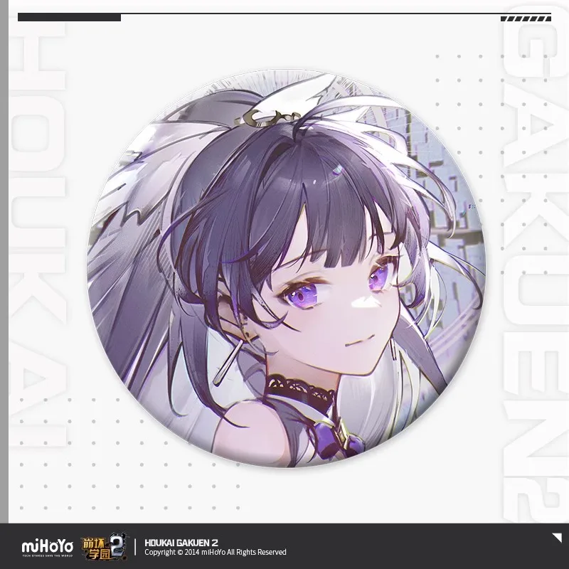 الرسمية miHoYo Houkai Gakuen 2 الجانب الآخر من سلسلة القدر شارة حقيقية أنيمي لعبة الملحقات بروش