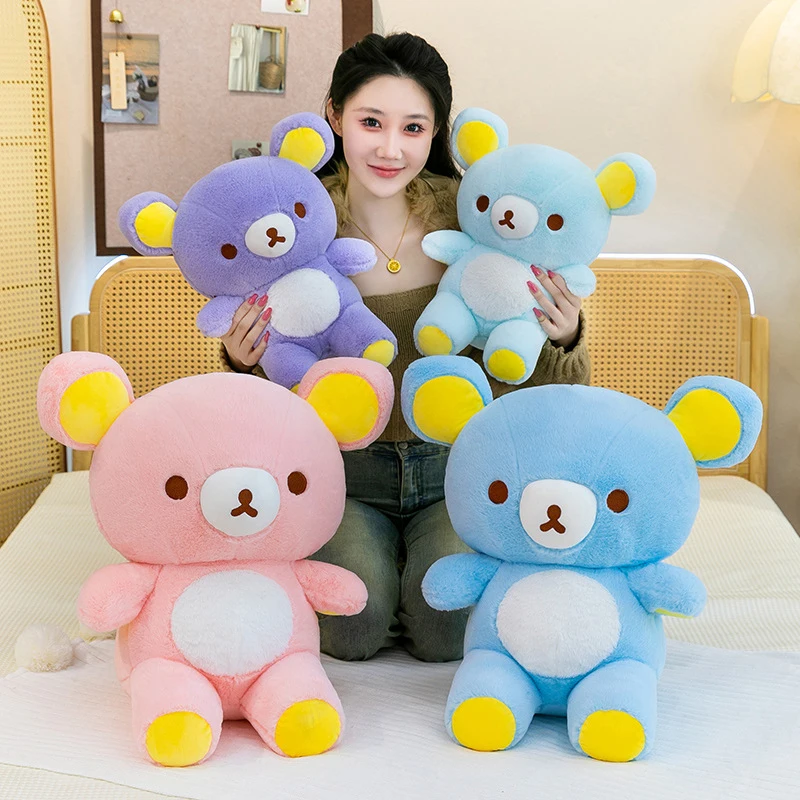 

30-60cm Rilakkuma Plush Toys Cartoon Cute Plushie Anime Birthday Bear Pillow Sofa Back Doll Stuffed Gift for Childrens Xmas