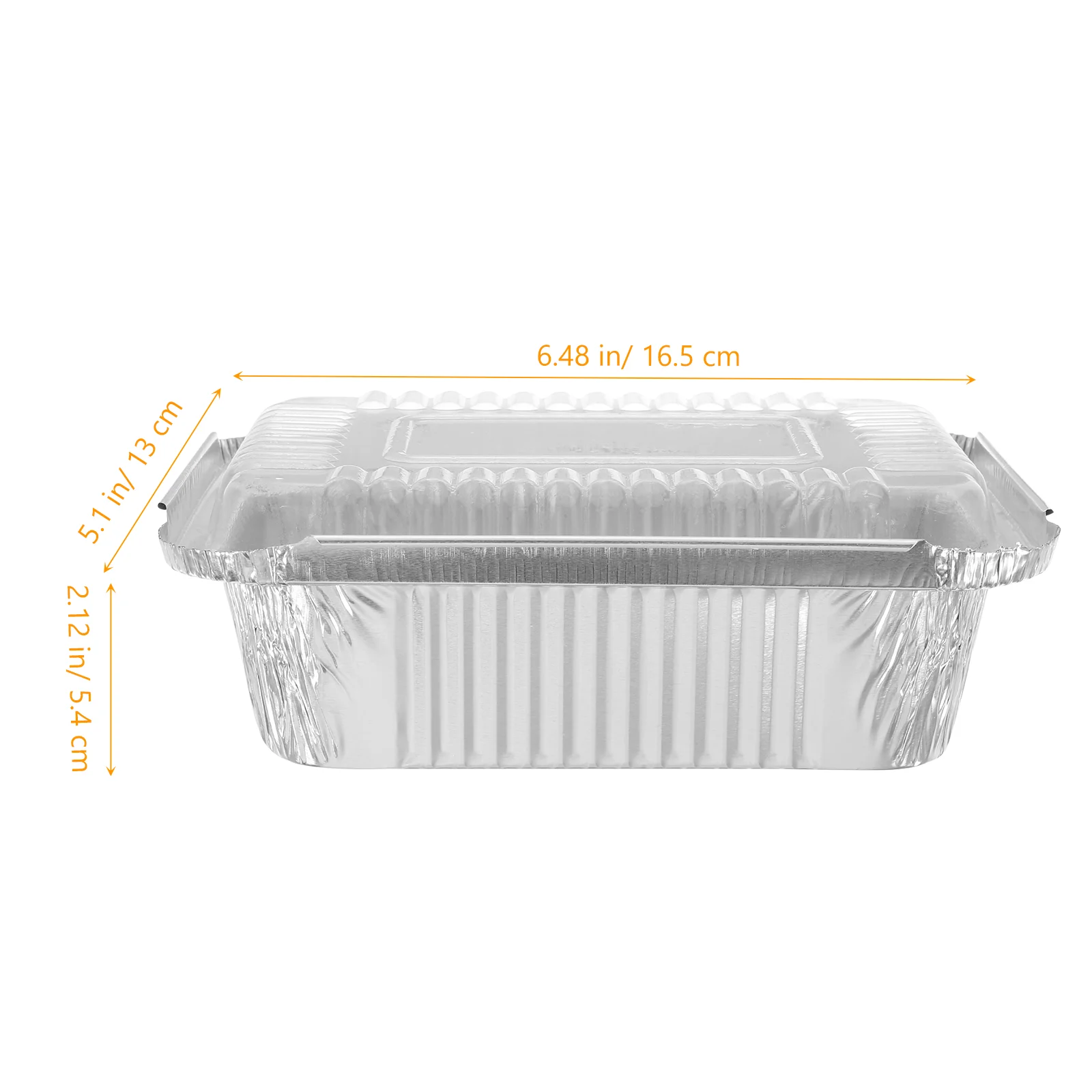 20 Pcs Packing Box Aluminum Foil Boxes Food Containers with Lids Single Use Pans Small Cooking Baking Pie Cake Takeout