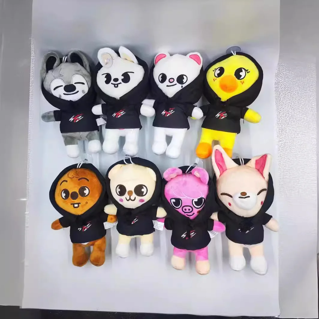 Skzoo 25cm brinquedo de pelúcia dos desenhos animados anime boneca para crianças leeknow hyunjin presente