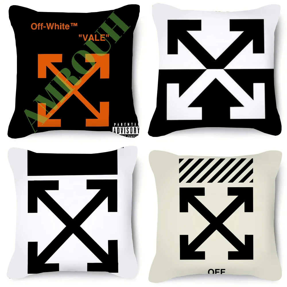 OFF WHITE Luxury Pillow Cover 45x45 Cushions Covers for Bed Pillows Decor Home Short Plush Cushion Covers 45*45 Pillowcase Throw