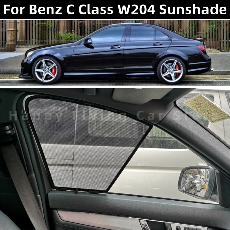 Suitable for BENZ C Class W204 2007-2014 car window sunshade,front and side door sun baffle,mesh curtain