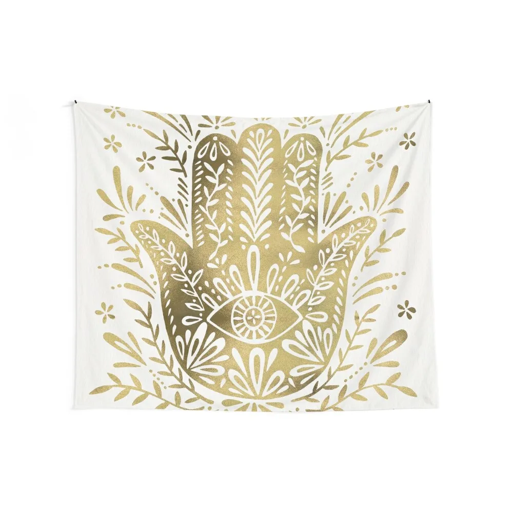 

Hamsa Hand – Gold Palette Tapestry Room Decore Aesthetic Decorations For Room Cute Room Things Tapestry