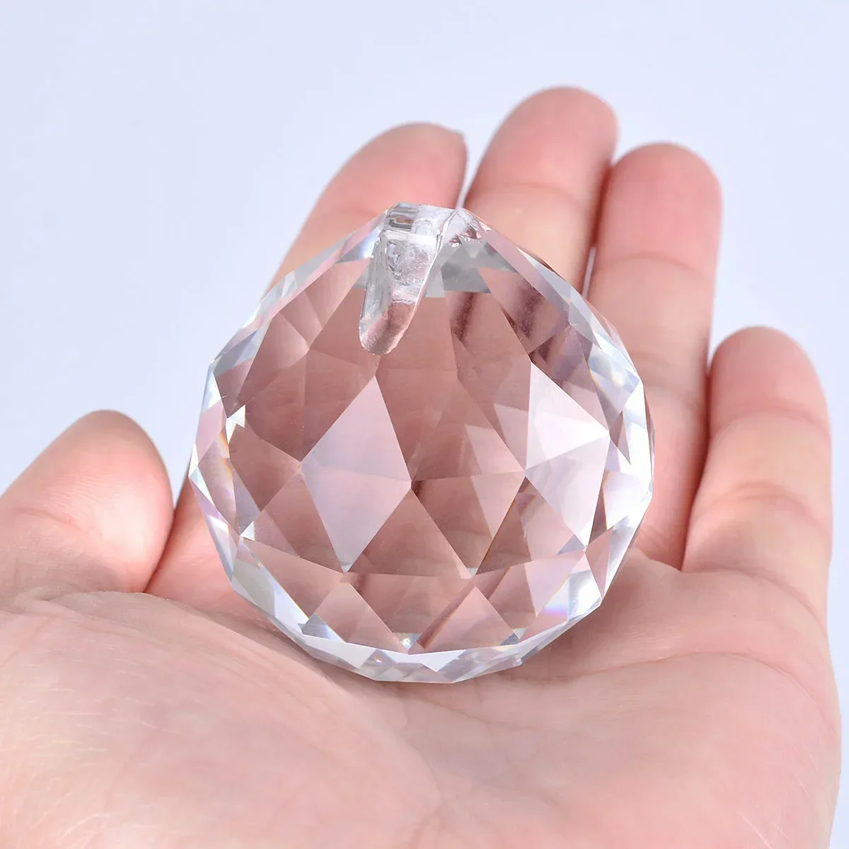 20/30mm Crystal Cut Faceted Ball Prism Glass Sphere Chandelier Prisms Parts Hanging Suncatcher Pendant Home Decor Ornaments