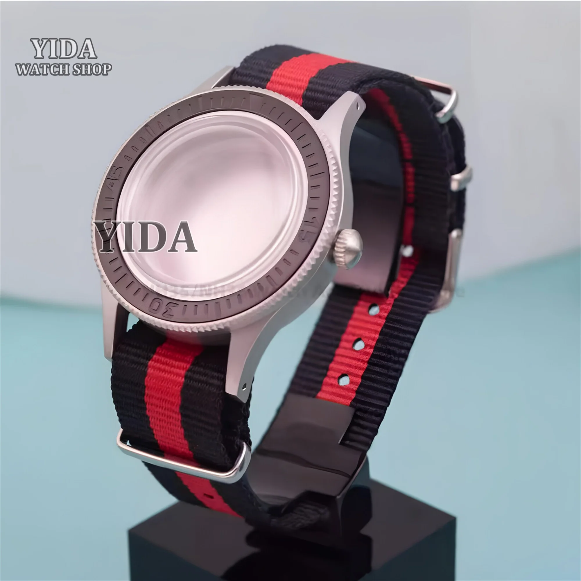 

for fifty fathoms Watch Case 40MM NH35 Case nylon Bracelet Stainless steel Sapphire glass waterproof for NH34 NH35 NH36 Movement