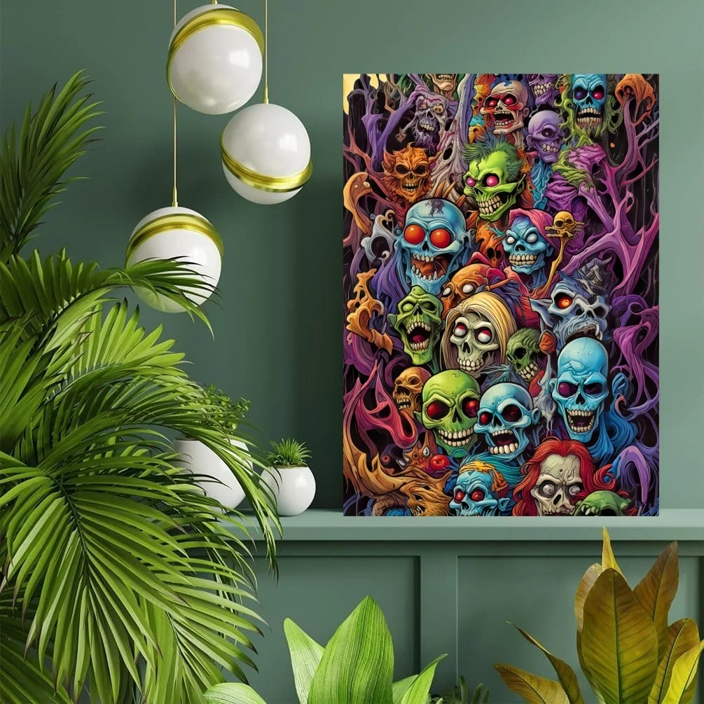 

Бумажная головоломка с черепом, 1000 шт., большая игра-головоломка для взрослых, семейная интерактивная головоломка, украшение для дома своими руками, подарок для вызова мозга