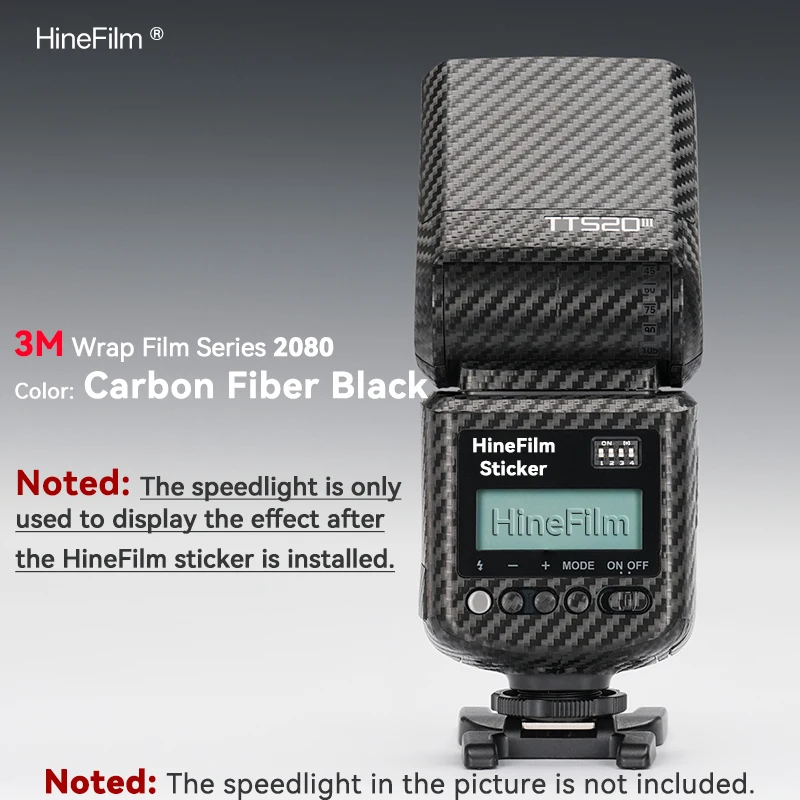 Hinefilm الجلد ل Godox TT520III كاميرا Speedlight ملصق مائي جلود التفاف غطاء ل Godox TT520 III فلاش قسط ملصق الاعوجاج فيلم