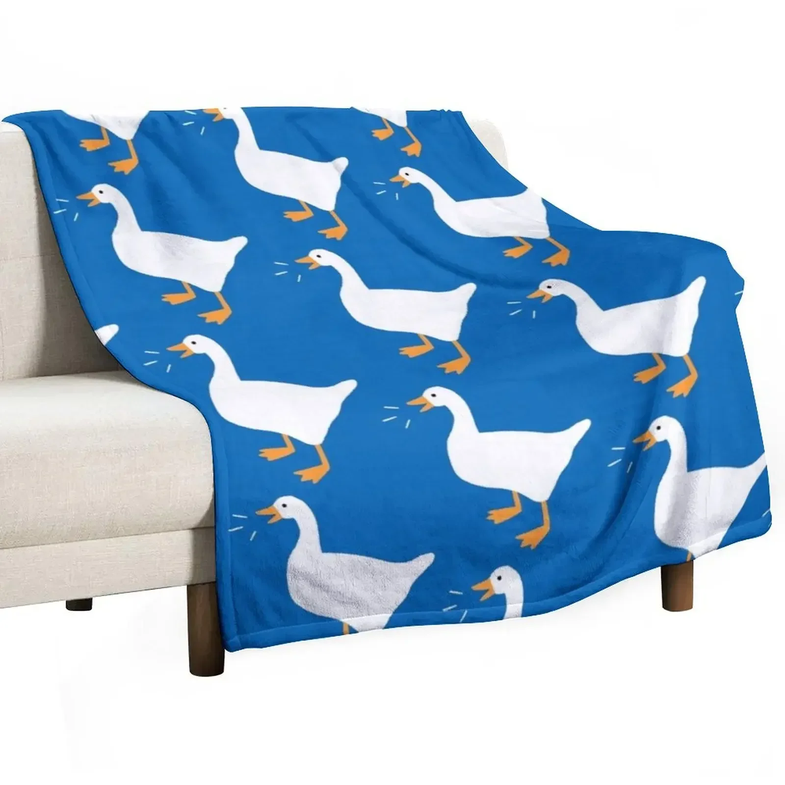 Honk Honk Goose Throw Blanket Soft Big Cute Plaid Blankets