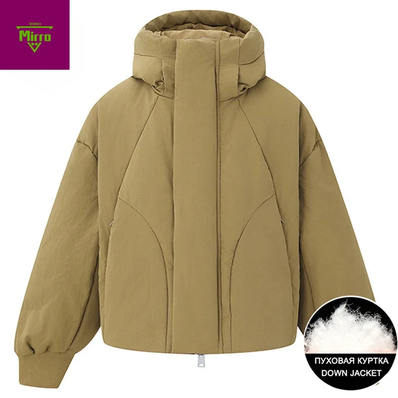 

90% White Duck Down Jackets Men Winter Puffer Jackets Thicken Warm Parkas Coats Black Hooded Padded Jackets