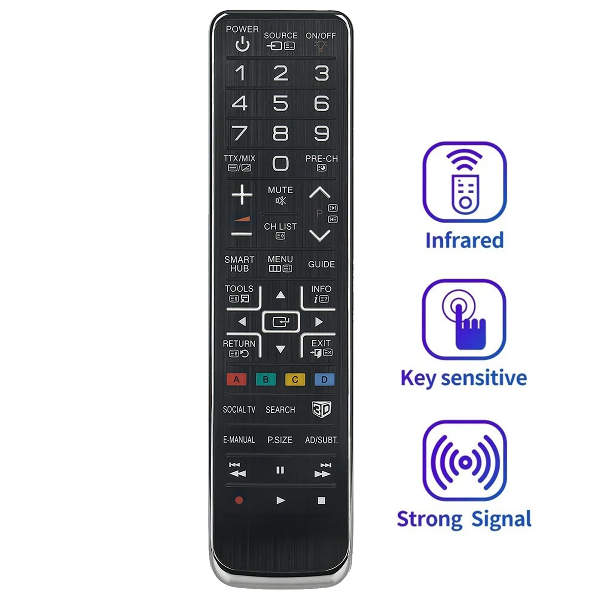 AA59-00543A Replace Remote Control for Samsung LED LCD Plasma 3D TV