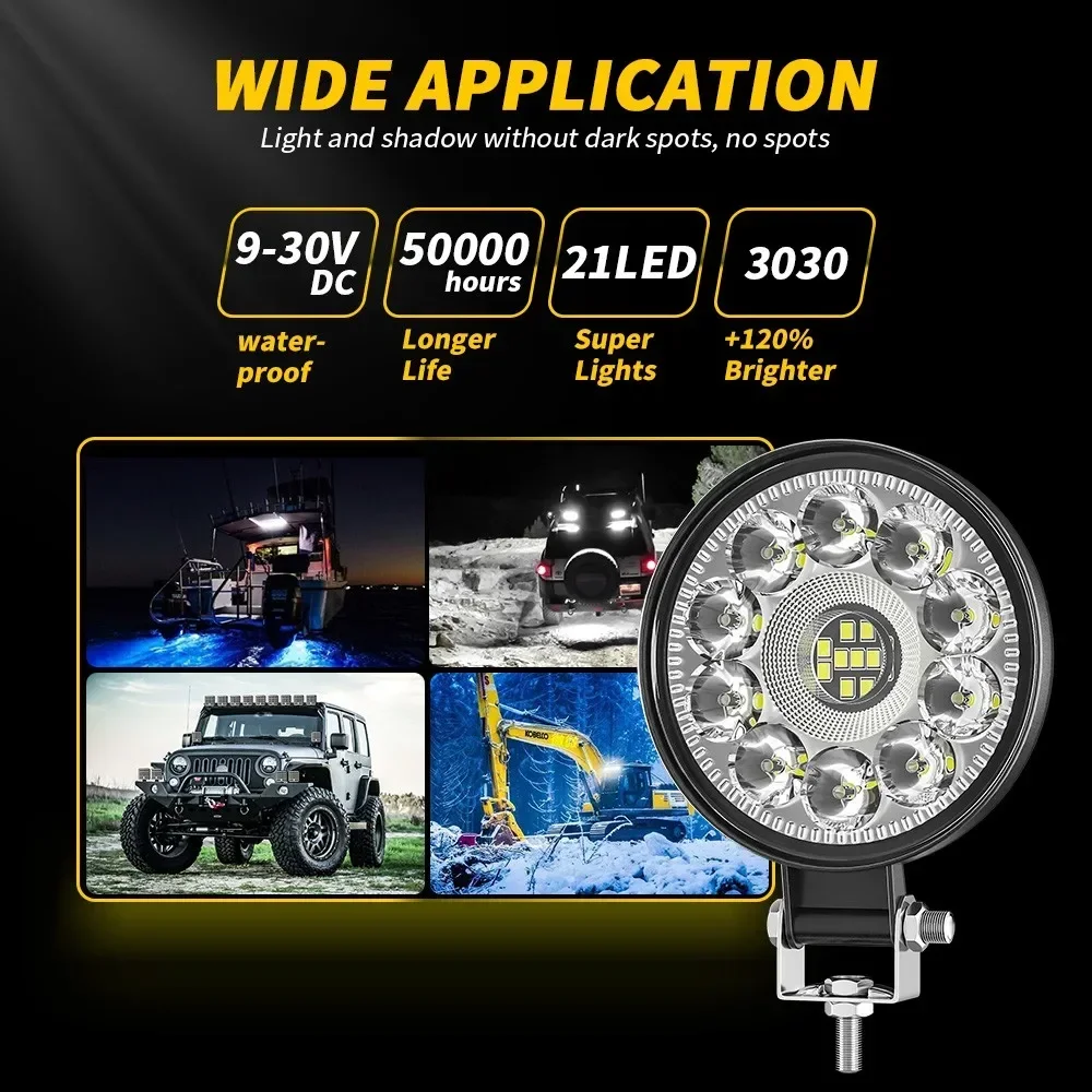 Samochodowa mini listwa świetlna LED 66W Reflektor roboczy LED Off Road do Jeep Truck ATV 4X4 Car SUV ATV Barra Reflektory LED 12V 24V