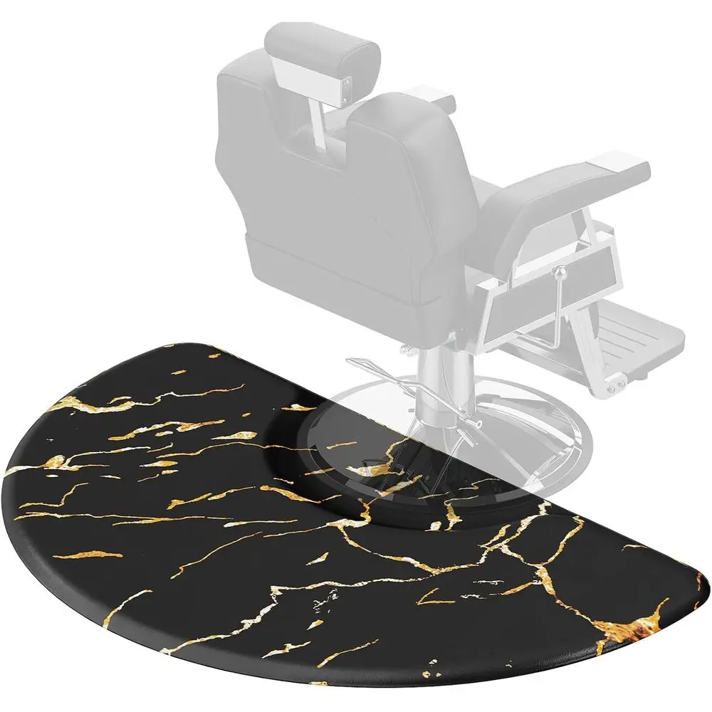 3'x 5'x5/8 Thick Stylist Anti-Fatigue, Barber Floor Mat with Round Base, Chair Mat Hairdryer Standing, Anti-Slip Easy Cleaning