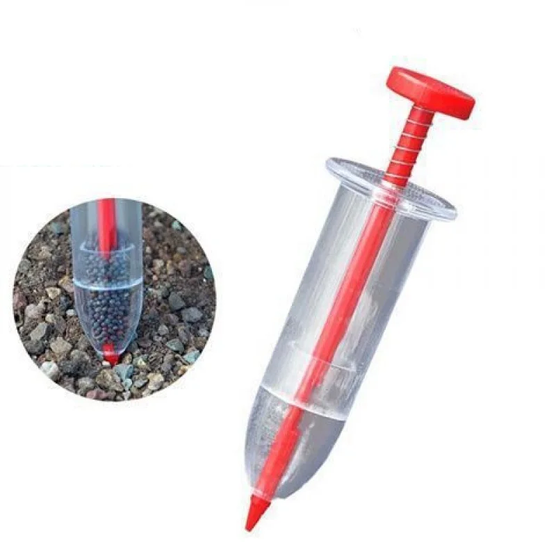 Syringe-style Seeding Tool, Manual Seed Planter for Seedling Raising, Handheld Dibbler for Plug Trays, Vegetable Gardening Tool