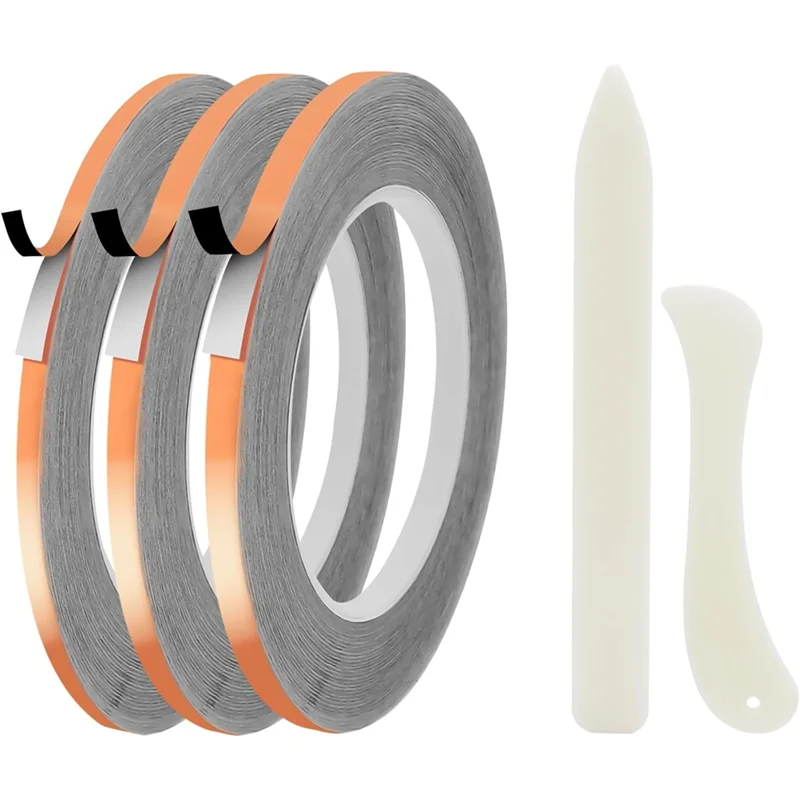 【B07R】Nastro in rame (0,2/0,23/0,27 pollici X 36 piedi), confezione da 3 fogli di vetro colorato con raschietto in plastica per progetti fai da te