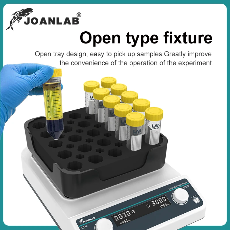 JOANLAB Digital Display Multi-tube Vortex Mixer Laboratory Multi-sample Shaker Laboratory Equipment Oscillator 3000rpm