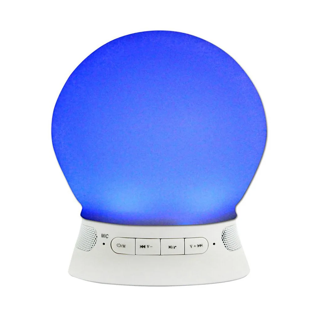

Mobile APP Controlled Wireless Hands-free Speaker Audio Player with Intelligent Colorful LED Light Time / Alarm Clock / Slot
