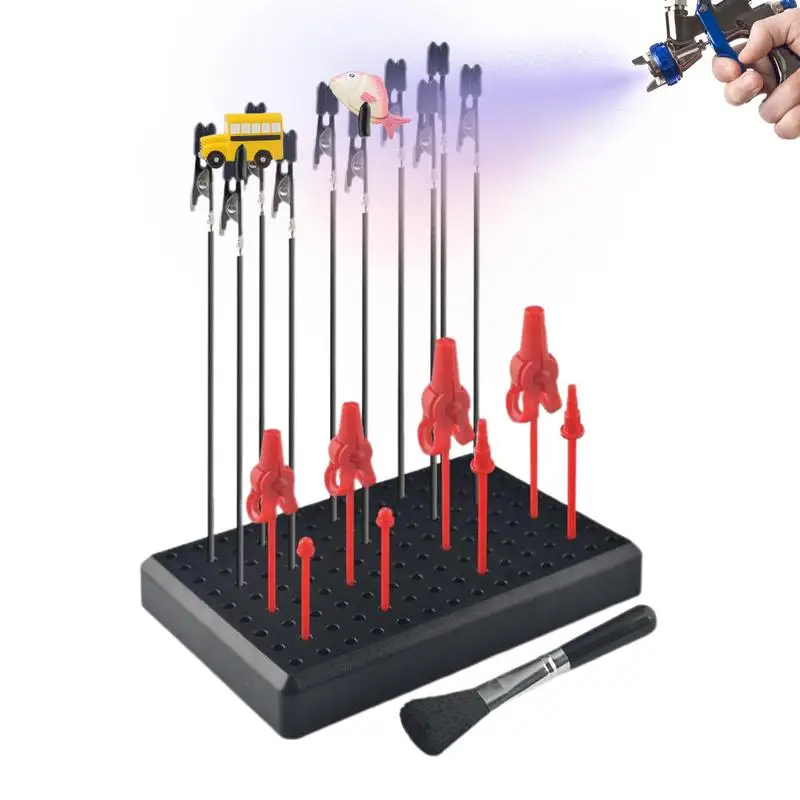 Model Painting Stand Base Alligator Clip Stick Set For Airbrush Spray Paint Clamping Sturdy Accessories Holder Stand Precise