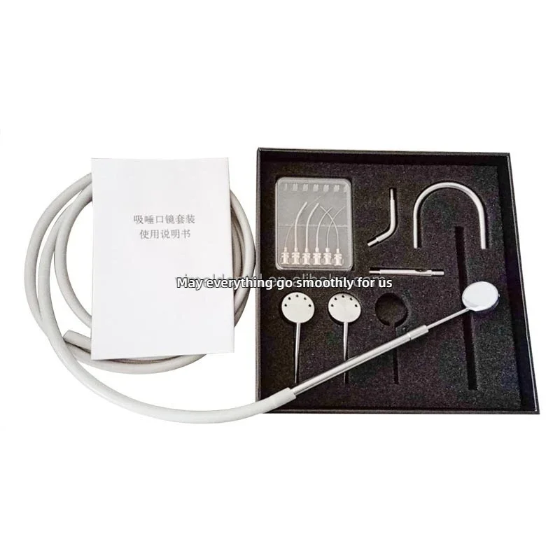 den tal Fog Free Mirror With Saliva Ejector Suction Kits Dentisty Mouth Mirrors Material Tool