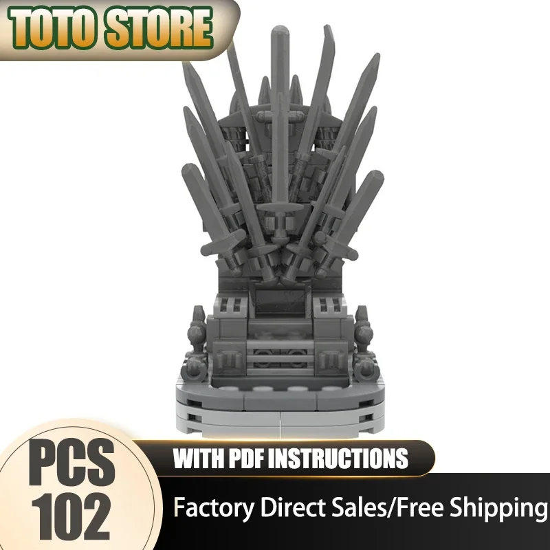 Modelo de Juego Popular, Bloques de Construcción Moc, Modelo del Trono de Hierro, Bloques de Construcción de Ciudades Tecnológicas, Juguete de Bloques de Construcción DIY, Regalo de Navidad