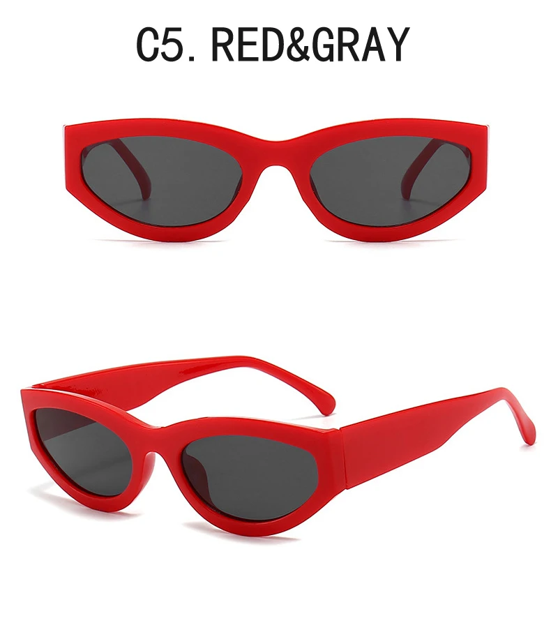 Mode Sonnenbrillen Frau Vintage Cat Eye Luxus Design Sonnenbrille Marke Shades Weibliche Nette Candy Farbe Brillen – Detail 10