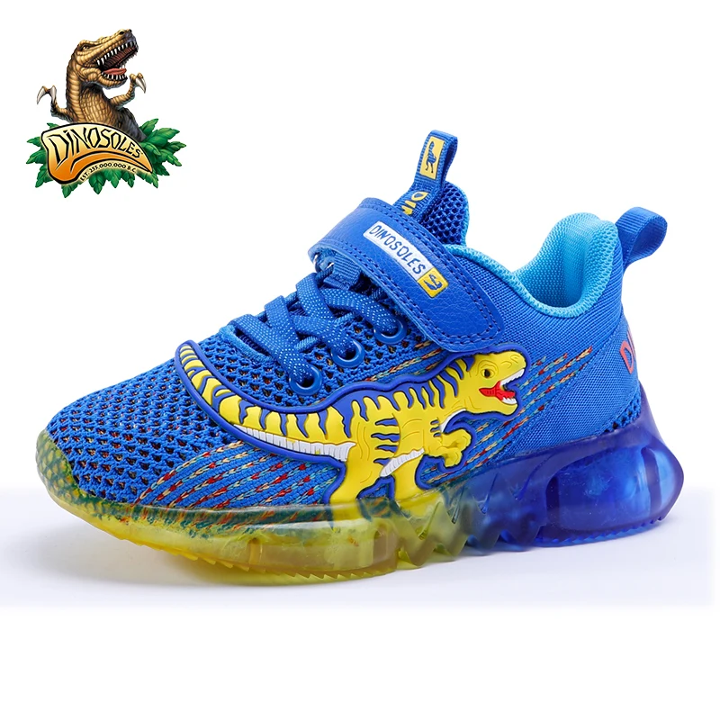 

Boys' shoes dinosaur spring and autumn new style children's net shoes breathable mesh, children's dinosaur running shoes